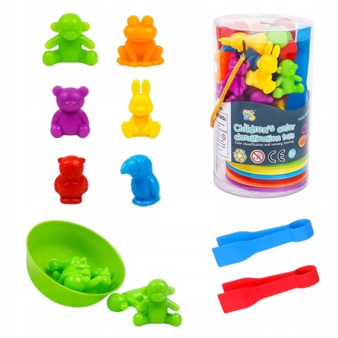 Luxma Gumowe zwierzątka gra sorter montesorri 2188-19