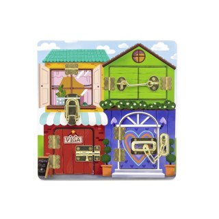 Viga Viga 44653 Tablica manipulacyjna otwórz i zamknij - Domek