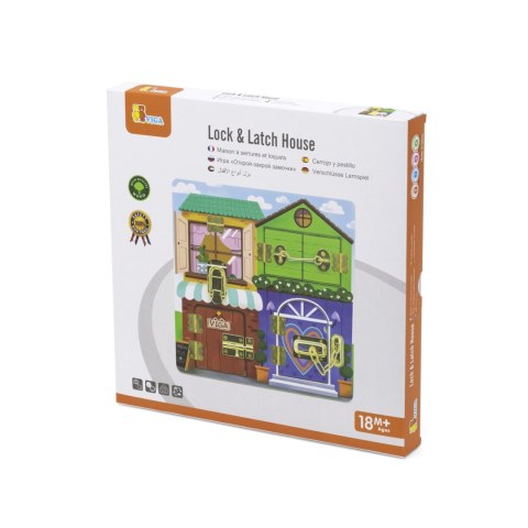 Viga Viga 44653 Tablica manipulacyjna otwórz i zamknij - Domek