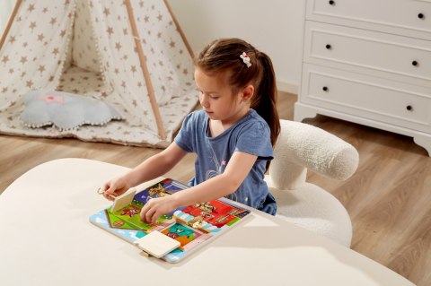 Viga Viga 44653 Tablica manipulacyjna otwórz i zamknij - Domek