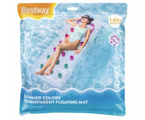 Bestway Bestway 43040 Dmuchany materac plażowy Biały mat 1.88m x 71cm