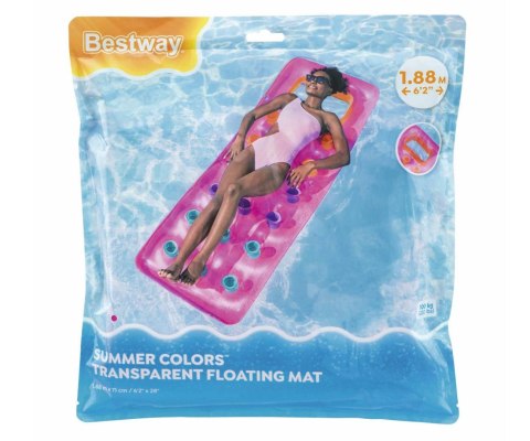 Bestway Bestway 43040 Dmuchany materac plażowy Różowy mat 1.88m x 71cm