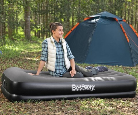 Bestway Bestway 671BT Materac dmuchany turystyczny z wbudowaną pompą powietrza Tritech Twin 1.91m x 97cm x 3