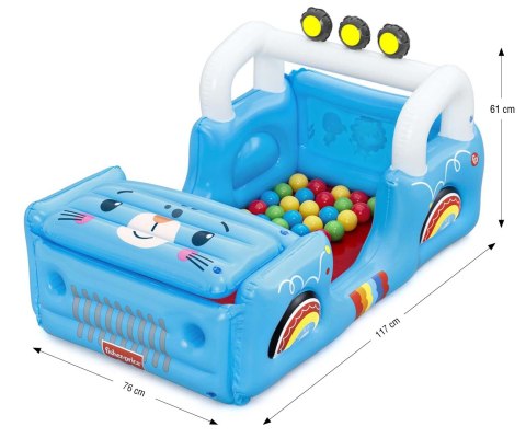 Bestway Bestway 93577 Fisher-Price Dmuchany Samochód z piłkami 1.17m x 76cm x 61cm