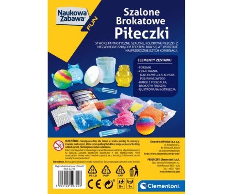 Clementoni Clementoni 50702 Naukowa Zabawa Lab Szalone Brokatowe Piłeczki
