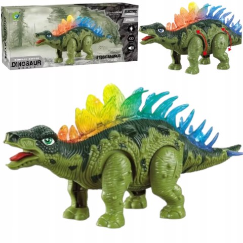Luxma Dinozaur Stegozaur Interaktywny LED Dźwięk Chodzący dla dzieci zabawka