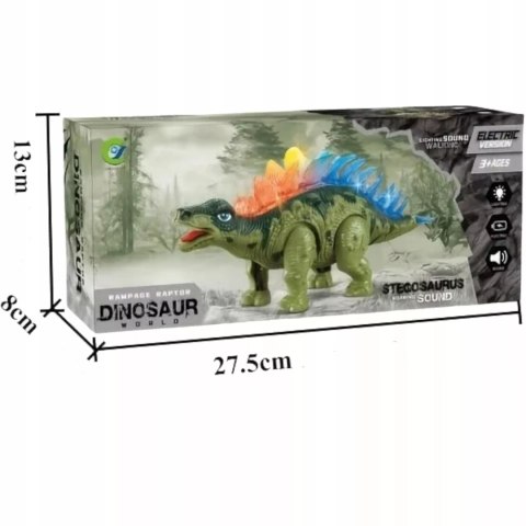 Luxma Dinozaur Stegozaur Interaktywny LED Dźwięk Chodzący dla dzieci zabawka