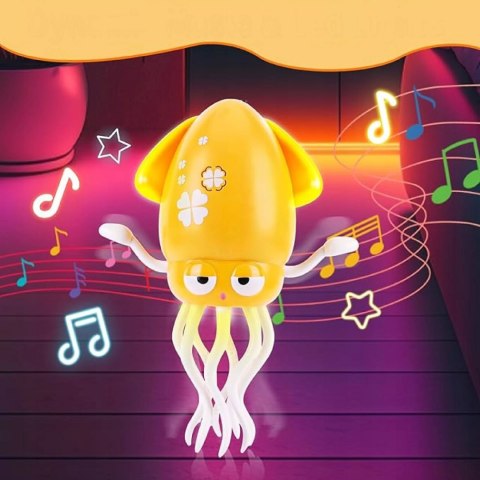 Luxma Interaktywna Kałamarnica Tańcząca USB - dla dzieci z Muzyką i LED + Wędka