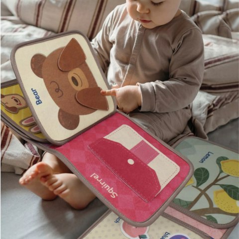 Luxma Książeczka filcowa dla dzieci tablica manipulacyjna rzepy Montessori