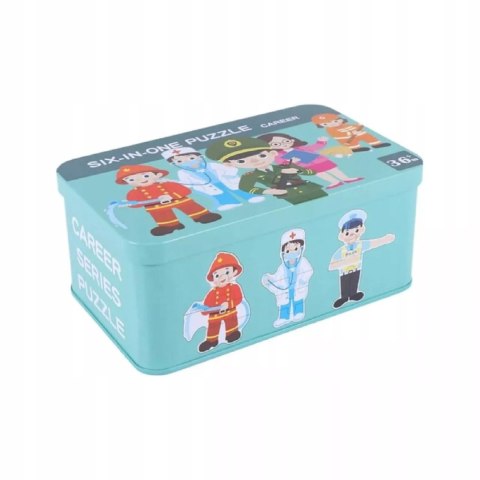 Luxma Moje pierwsze puzzle zawody 28 el. w kolorowej puszce dla dzieci