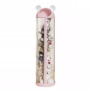Luxma Organizer pojemnik na zabawki 112 cm zapinany na zamek różowy