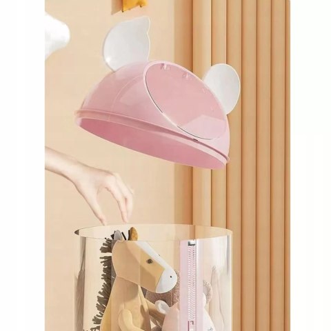 Luxma Organizer pojemnik na zabawki 112 cm zapinany na zamek różowy