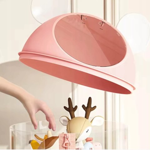 Luxma Organizer pojemnik na zabawki 112 cm zapinany na zamek różowy
