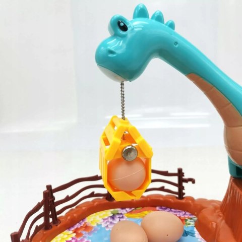 Luxma Zabawka zręcznościowa obrotowa dinozaur z jajkami gra dla dzieci manualna