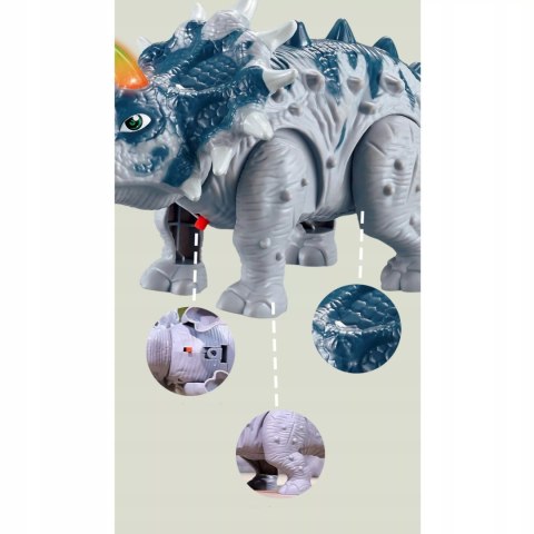 Luxma Dinozaur Interaktywny Triceratops - Chodzący, Świecący, Dźwięki dla Dzieci