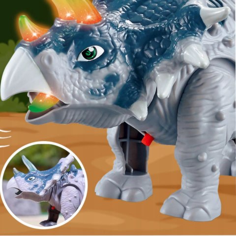 Luxma Dinozaur Interaktywny Triceratops - Chodzący, Świecący, Dźwięki dla Dzieci