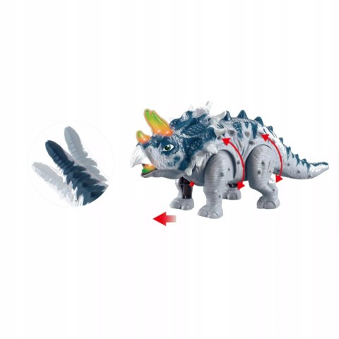 Luxma Dinozaur Interaktywny Triceratops - Chodzący, Świecący, Dźwięki dla Dzieci