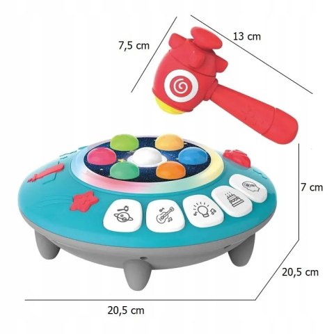 Luxma Gra zręcznościowa zbijak Enjoy dźwięki światełka młoteczek dla dzieci 2161