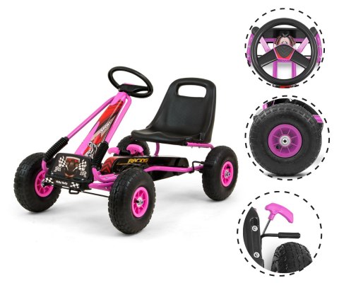 Milly Mally Milly Mally Gokart na pedały Thor Pink
