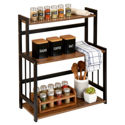 Regał kuchenny na przyprawy CEZAR Wood Brown