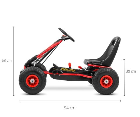 Milly Mally Milly Mally Gokart na pedały Thor Red