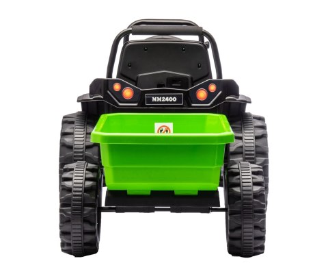 Milly Mally Milly Mally Pojazd na akumulator Traktor z przyczepą Farmer Green
