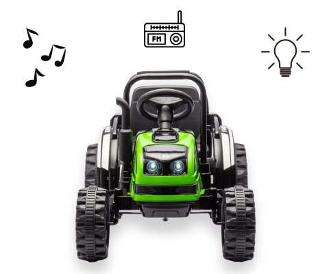 Milly Mally Milly Mally Pojazd na akumulator Traktor z przyczepą Farmer Green