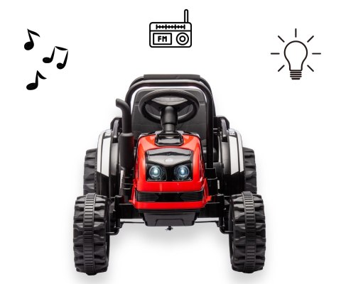 Milly Mally Milly Mally Pojazd na akumulator Traktor z przyczepą Farmer Red