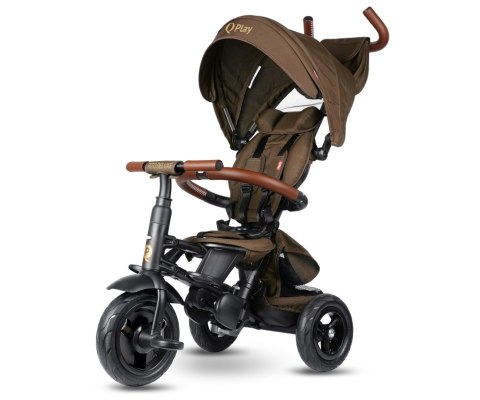 Qplay Qplay Rowerek Trójkołowy Rito Deluxe Rubber Brown
