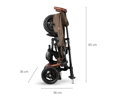 Qplay Qplay Rowerek Trójkołowy Rito Deluxe Rubber Brown