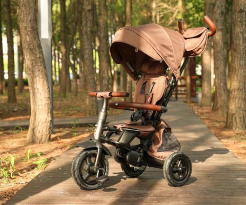 Qplay Qplay Rowerek Trójkołowy Rito Deluxe Rubber Brown