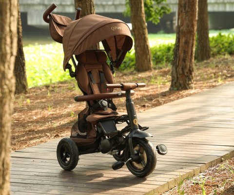 Qplay Qplay Rowerek Trójkołowy Rito Deluxe Rubber Brown
