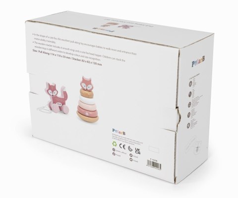 Viga Viga 44228 PolarB Zestaw do ciągnięcia i piramidka- Lis