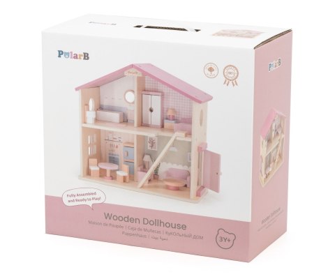 Viga Viga 44256 PolarB Dwupoziomowy domek dla lalek z mebelkami