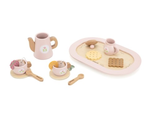 Viga Viga 44267 PolarB Drewniany zestaw do kawy i herbaty - pink