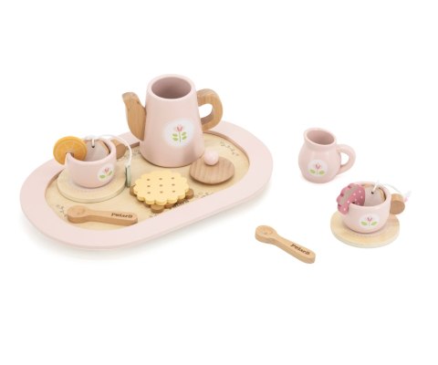 Viga Viga 44267 PolarB Drewniany zestaw do kawy i herbaty - pink