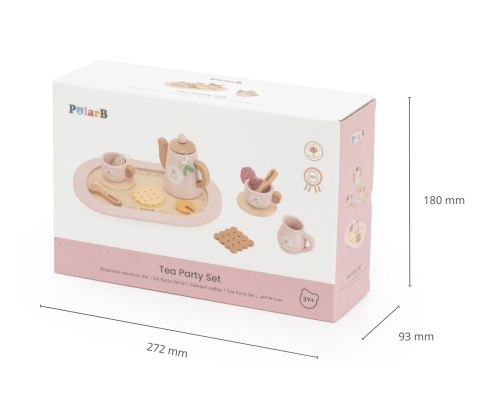 Viga Viga 44267 PolarB Drewniany zestaw do kawy i herbaty - pink