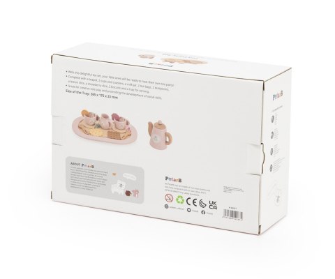 Viga Viga 44267 PolarB Drewniany zestaw do kawy i herbaty - pink