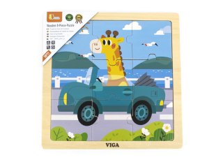 Viga Viga 44629 Puzzle na podkładce 9 elementów - auto