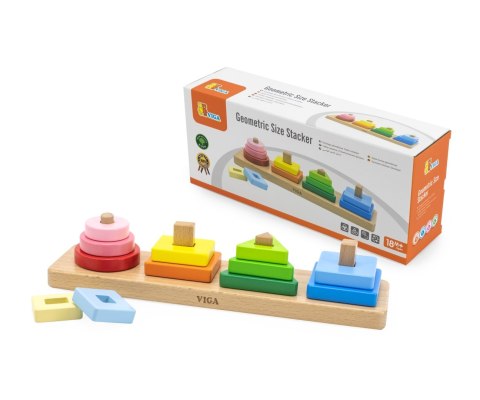 Viga Viga 44686 Viga Klocki z sorterem kształtów - figury geometryczne - piramidki