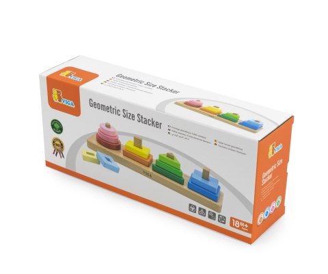 Viga Viga 44686 Viga Klocki z sorterem kształtów - figury geometryczne - piramidki