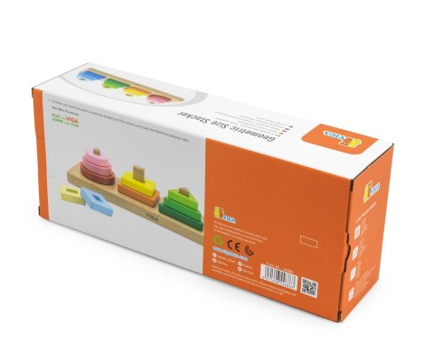 Viga Viga 44686 Viga Klocki z sorterem kształtów - figury geometryczne - piramidki