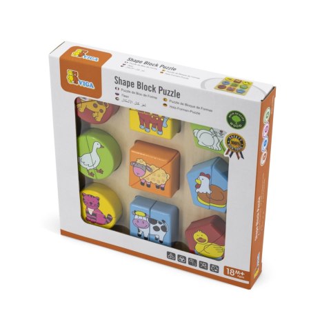 Viga Viga 59585 Układanka 2w1 Puzzle - zwierzęta hodowlane