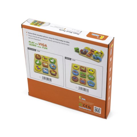 Viga Viga 59585 Układanka 2w1 Puzzle - zwierzęta hodowlane