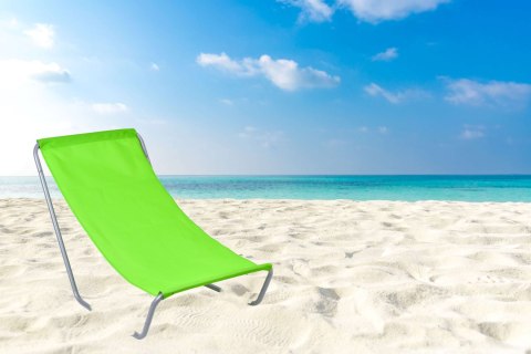 Leżak turystyczny plażowy składany OLEK - limonka Leżak turystyczny plażowy składany OLEK - limonka