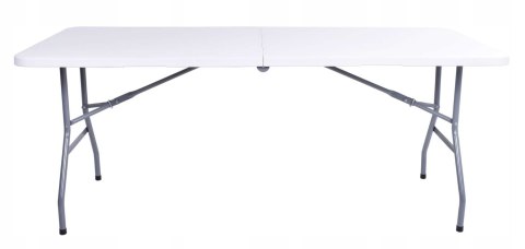 Stół cateringowy FETA WHITE składany w walizkę 180 cm biały