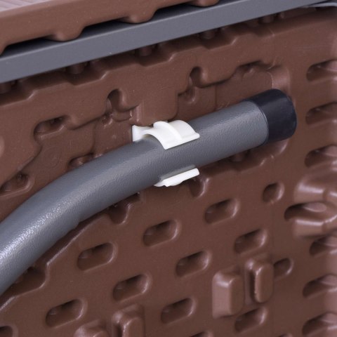 Stół cateringowy RATTAN składany w walizkę 180 cm brązowy Stół cateringowy RATTAN składany w walizkę 180 cm brązowy