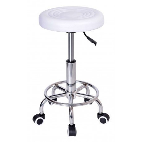 Taboret fryzjerski kosmetyczny MONZA biały Taboret fryzjerski kosmetyczny MONZA biały