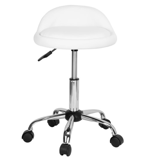 Taboret kosmetyczny fryzjerski LOMO biały Taboret kosmetyczny fryzjerski LOMO biały