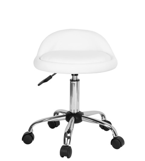 Taboret kosmetyczny fryzjerski LOMO biały Taboret kosmetyczny fryzjerski LOMO biały